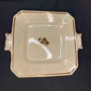 Alfred Meakin England Royal Ironstone China squared handled cake plate